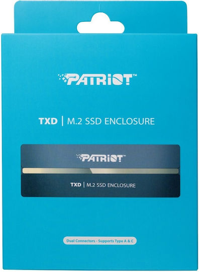 Patriot Case for Hard Drive M.2 SATA III with Connection Type-C Gray