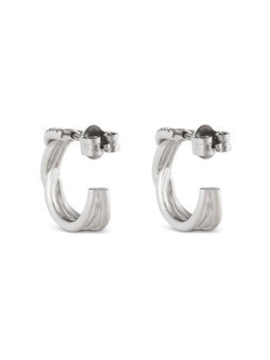 Calvin Klein Earrings Hoops made of Steel with Stones