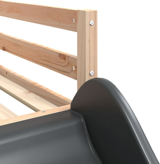 Kinderbett Hochbett Einzeln Rosa für Matratze 90x190cm