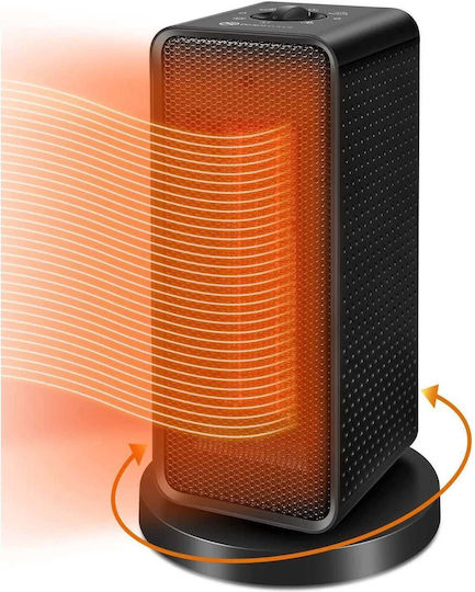 Fan Heater Room Floor Negru 1200W