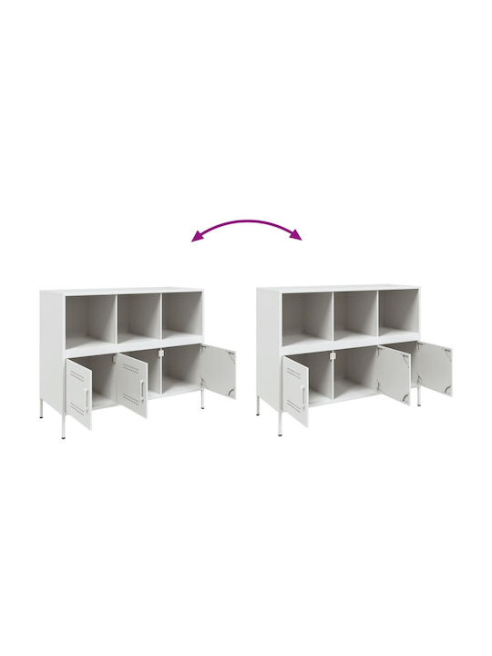 Sideboard made of Metal Olive Green 100.5x39x79cm