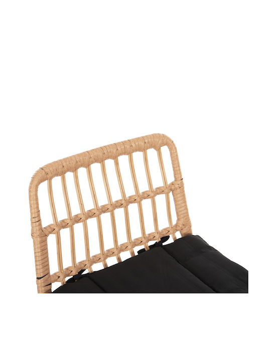 Табуретка Бар За външна употреба Ратан Allegra С възглавница Black-beige 1бр 52x51x103см
