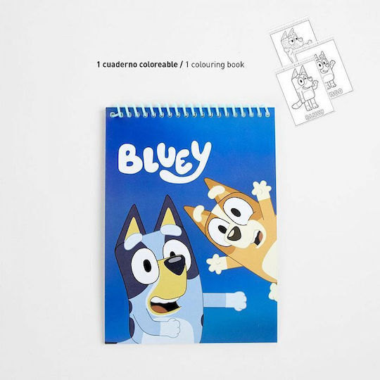 Cerda Bluey Colouring Set 30x30cm 26 Pieces