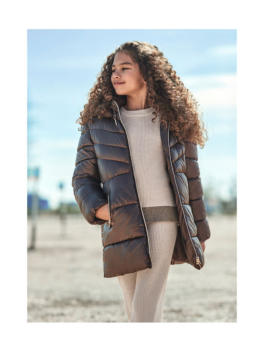 Mayoral Kinderjacke Lang mit Futter & Kapuze Chocolate