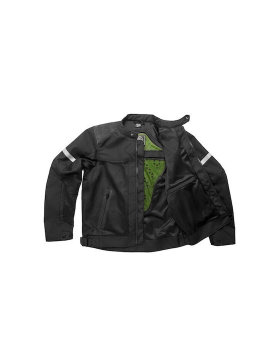 Fuel Motorcycles Sommer Herren Motorradjacke Schwarz