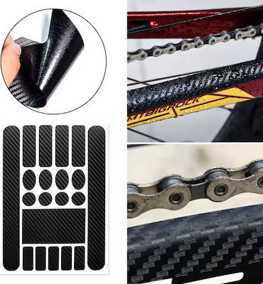 Protective Bicycle Frame Stickers Rw39 Black 20pcs Rw39