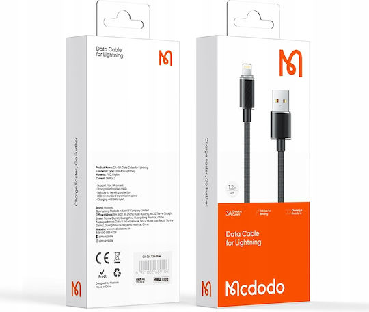 Mcdodo Braided USB-A to Lightning Cable Μωβ 1.2m (CA-3642)