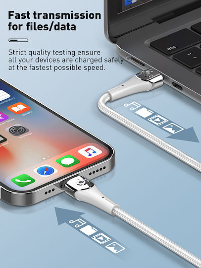 Ldnio Braided USB-C to Lightning Cable 30W Γκρι 1m (LC861)
