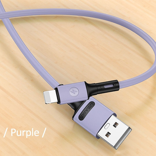 Usams SJ434 USB-A zu Lightning Kabel Lila 1m (SJ434USB04)