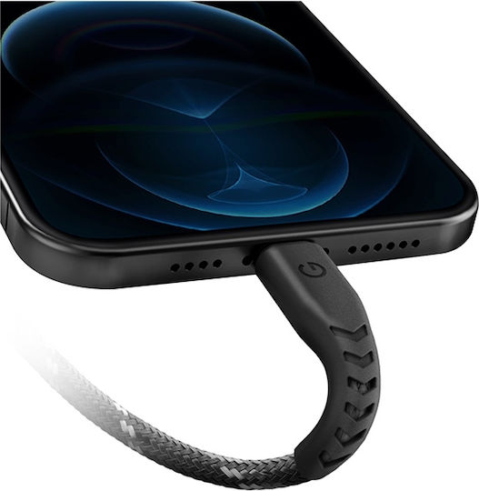 Energea C94 Braided USB-C to Lightning Cable Μαύρο 1.5m