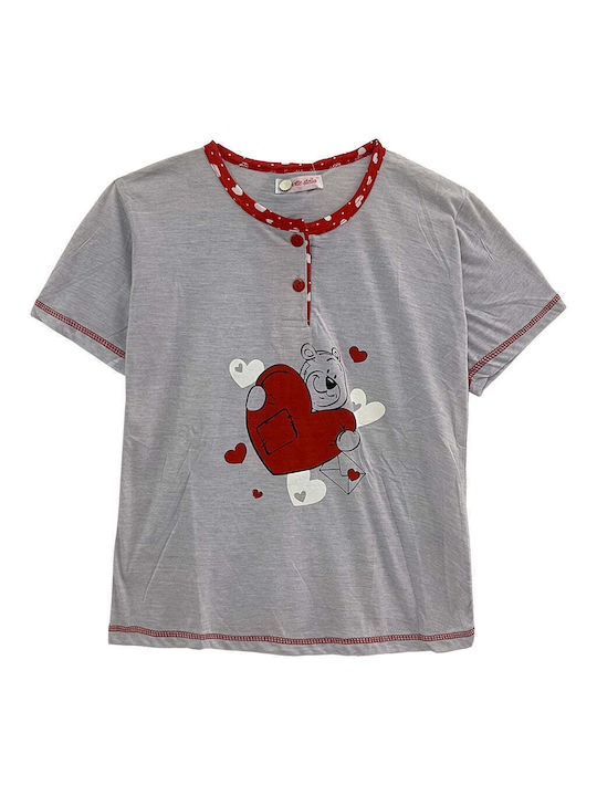 Ustyle Kids Pyjamas Summer Cotton Red