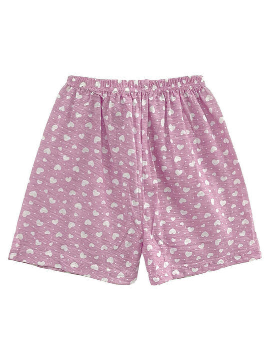 Ustyle Kids Pyjamas Summer Cotton Pink