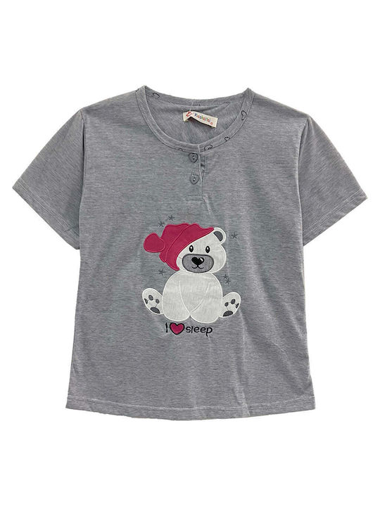 Ustyle Kids Pyjamas Summer Cotton Gray