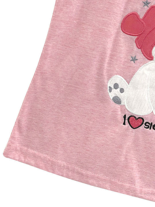 Ustyle Kinder Schlafanzug Sommerlich Baumwoll Rosa
