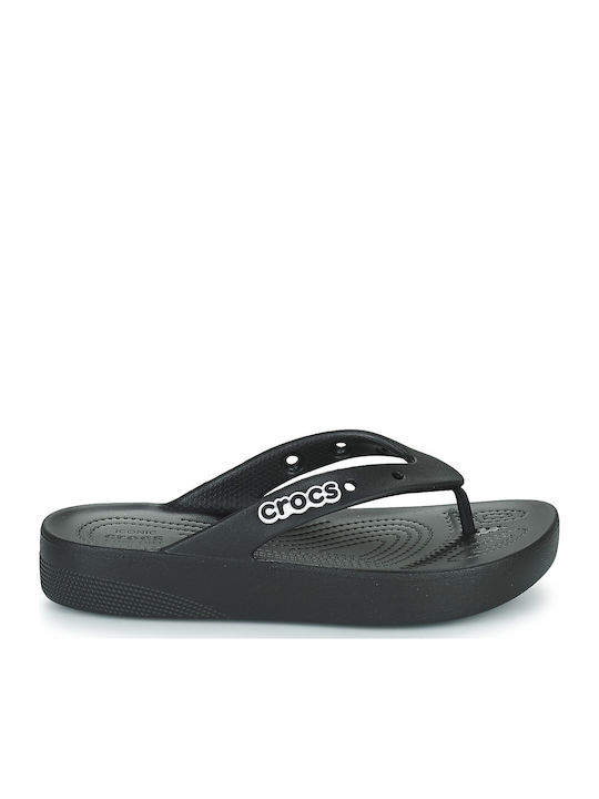 Classic Flip Women's Platform Flip Flops Black
