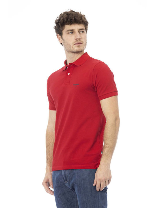 Baldinini Men's Short Sleeve Blouse Polo Red