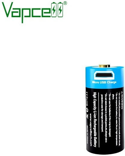 Vapcell Επαναφορτιζόμενη Μπαταρία 16340 800mAh 3.6V 1τμχ