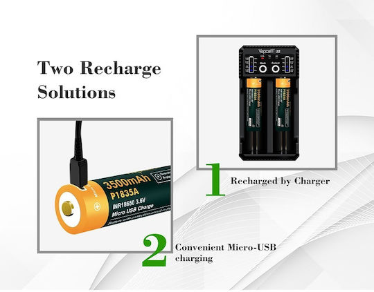 Vapcell Rechargable Battery 18650 3500mAh 3.6V 1pcs