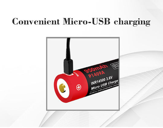 Vapcell Wiederaufladbare Batterie 14500 950mAh 3.6V 1Stück