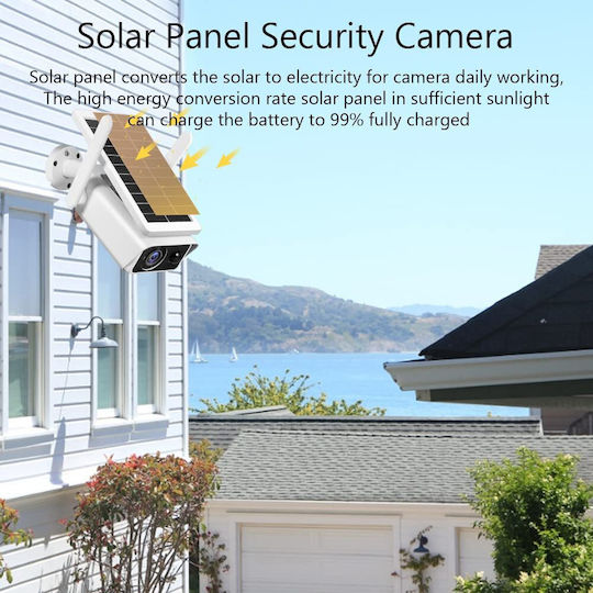 IP Surveillance Camera Wi-Fi Full HD 1080p Waterproof Battery Powered with Two-Way Communication
