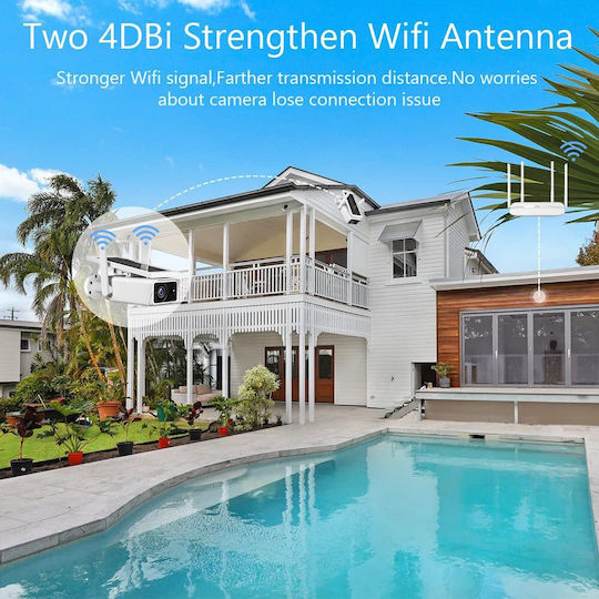 IP Surveillance Camera Wi-Fi Full HD 1080p Waterproof Battery Powered with Two-Way Communication