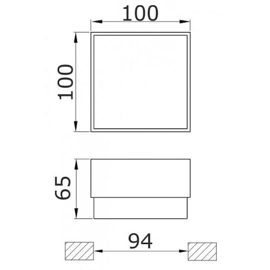 DIL Επιτοίχιο Εξωτερικό Σποτ LED IP67 0.7W με Θερμό Λευκό Φως