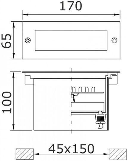 DIL Waterproof Wall-Mounted Outdoor Lighting LED 0.5W 6000K DIL Waterproof Wall-Mounted Outdoor Lighting LED 0.5W 6000K