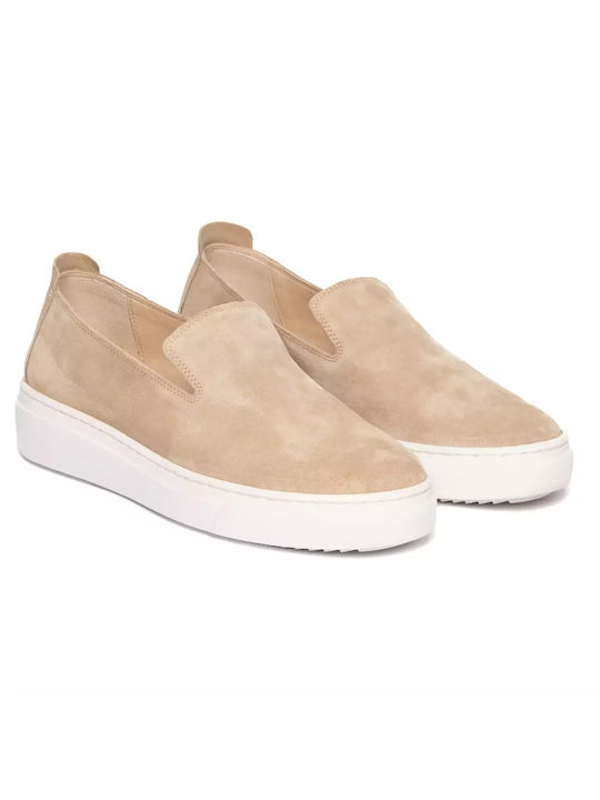 Komis & Komis Leder Anatomisch Damen Slip-Ons Beige