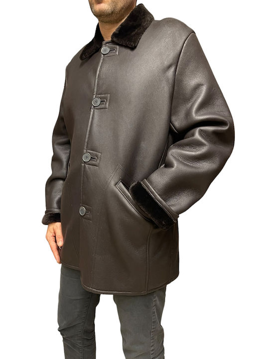 MARKOS LEATHER Men's Coat Coffee