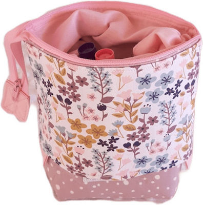 Etui pentru creioane Babyvalia 2 în 1 din material floral