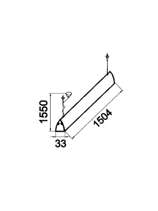 DIL XF121C Κρεμαστό Φωτιστικό Ανάρτηση για Ντουί G5 Ασημί