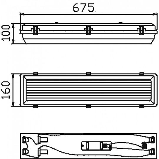 DIL Commercial Linear Ceiling Light IP65