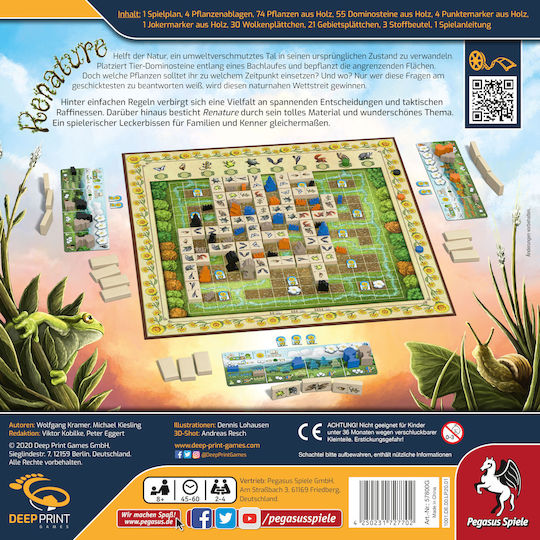 Brettspiel Renature für 2-4 Spieler 8+ Jahre (GER) Pegasus Spiele