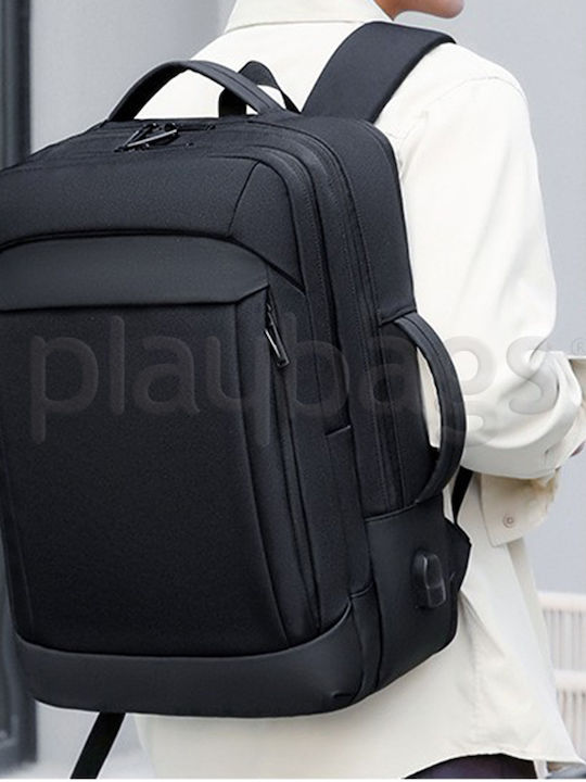 Playbags Collection Wasserdicht Tasche Rucksack für Laptop 15.6" in Schwarz Farbe