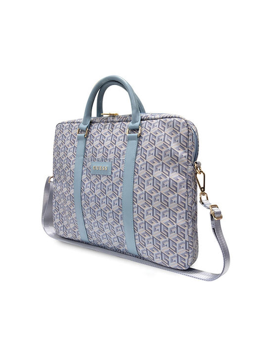 Guess GCube Stripes Τσάντα Ώμου / Χειρός 16" Μπλε Guess GCube Stripes Τσάντα Ώμου / Χειρός 16" Μπλε