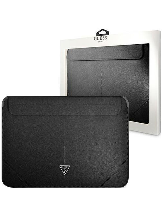 Guess Saffiano Triangle Logo Tasche Fall für Laptop 14" in Schwarz Farbe