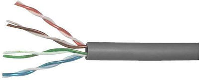 Tele F/FTP Cat.5e Ethernet Network Cable without connectors 305m Gray 1pcs (CAT-5E/SOLID/FTP/1000FT)