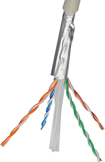 Eurolamp F/FTP Cat.6e Ethernet Network Cable without connectors 1m White 1pcs