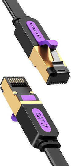 Vention Flat Cat.7 (10Gbps) Network Cable Ethernet 8m Black