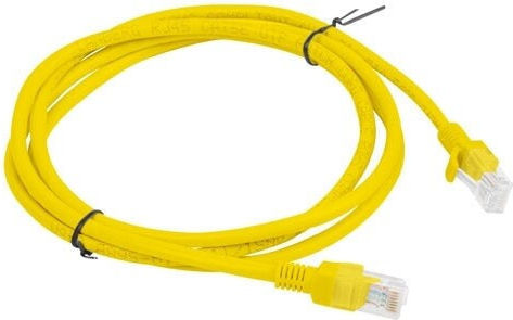 Lanberg U/UTP Cat.6 Ethernet Network Cable 1.5m Yellow 1pcs