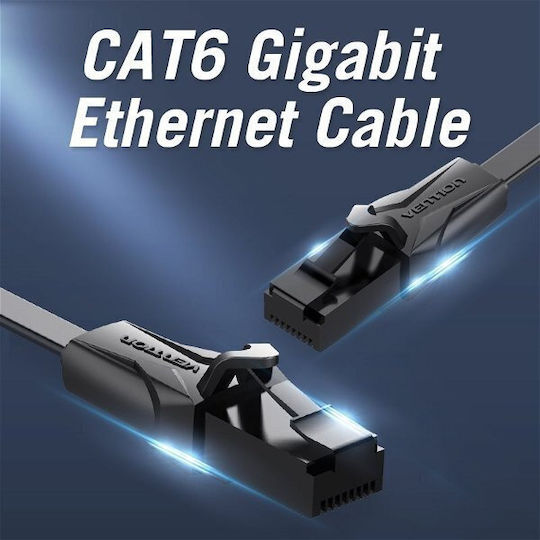 Vention Равен U/UTP Кат.6 (Gigabit) Мрежов Кабел Ethernet 1м Черен