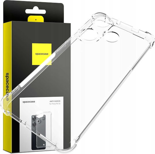 Spacecase Anti-shock Back Cover Σιλικόνης 1mm με Λουράκι Διάφανο (Xiaomi Poco F6)