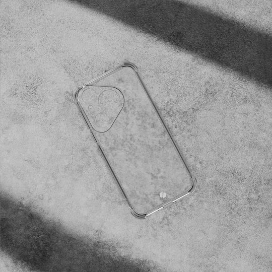 Spacecase Anti-shock Back Cover Σιλικόνης 1mm με Λουράκι Διάφανο (Huawei Pura 70)