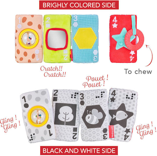 Sophie La Girafe Baby Activity Card Game Made of Fabric for 3+ Months