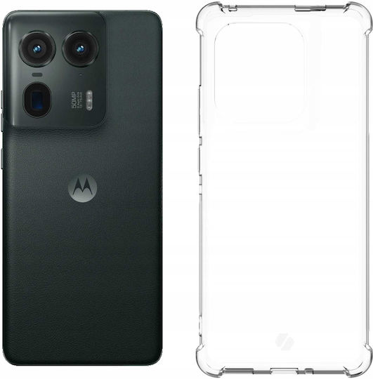 Spacecase Anti-shock Back Cover Σιλικόνης 1mm με Λουράκι Διάφανο (Motorola Edge 50 Ultra)