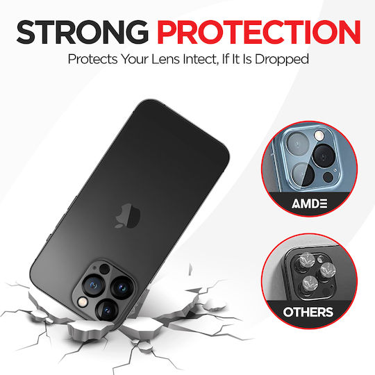 Amdetech iPro+ Kameraschutz Gehärtetes Glas Transparent für das iPhone 12 Pro