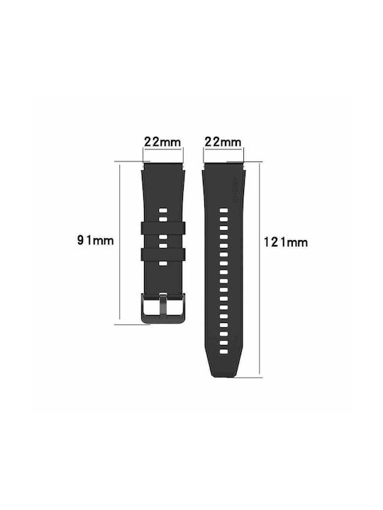 Huawei Λουράκι Σιλικόνης Μαύρο (Huawei Watch GT 2 Pro - 22mm)