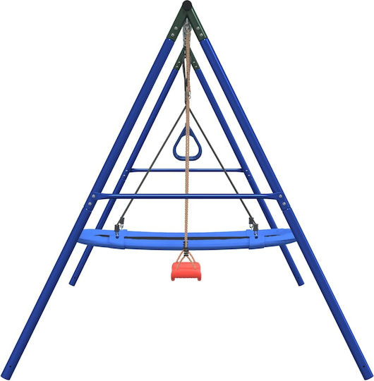 vidaXL Metal Double Swing 185x185x185cm Blue