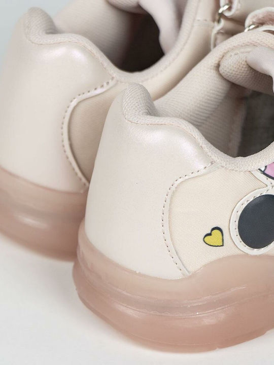Παιδικά Sneakers με Σκρατς & Φωτάκια Ροζ