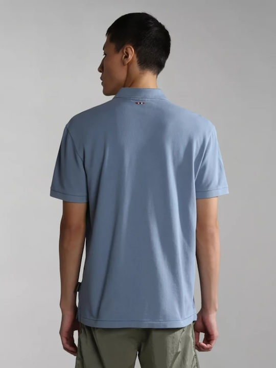 Napapijri Ανδρική Μπλούζα Κοντομάνικη Polo Light Blue